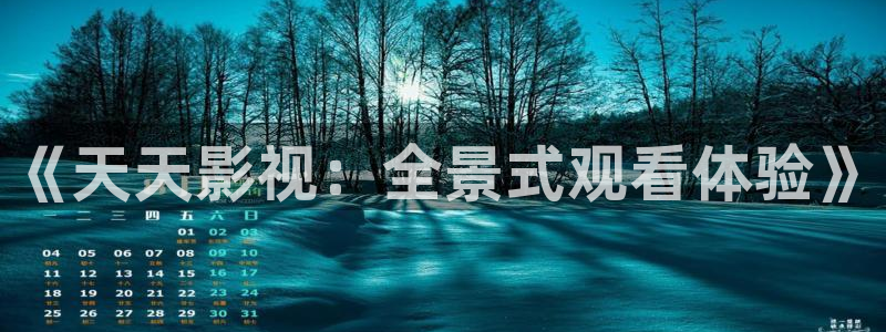 西瓜视濒：《天天影视：全景式观看体验》